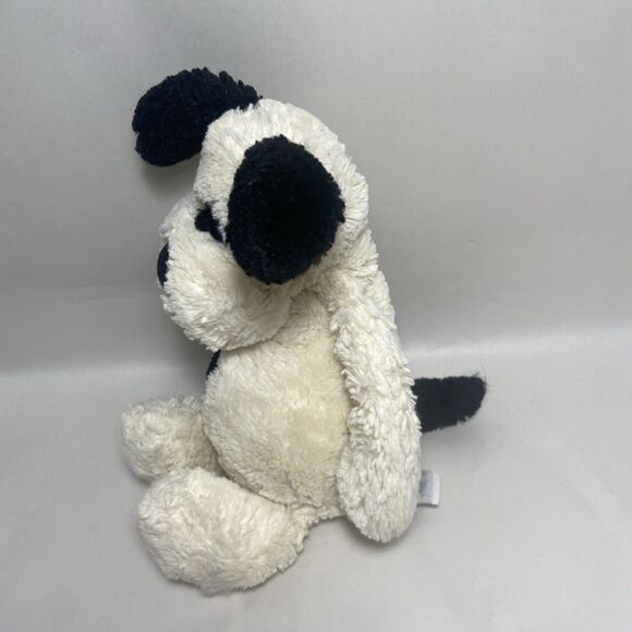Jellycat London Bashful Cream & Black 9” Plush Puppy Dog No paper tag - Picture 3 of 8